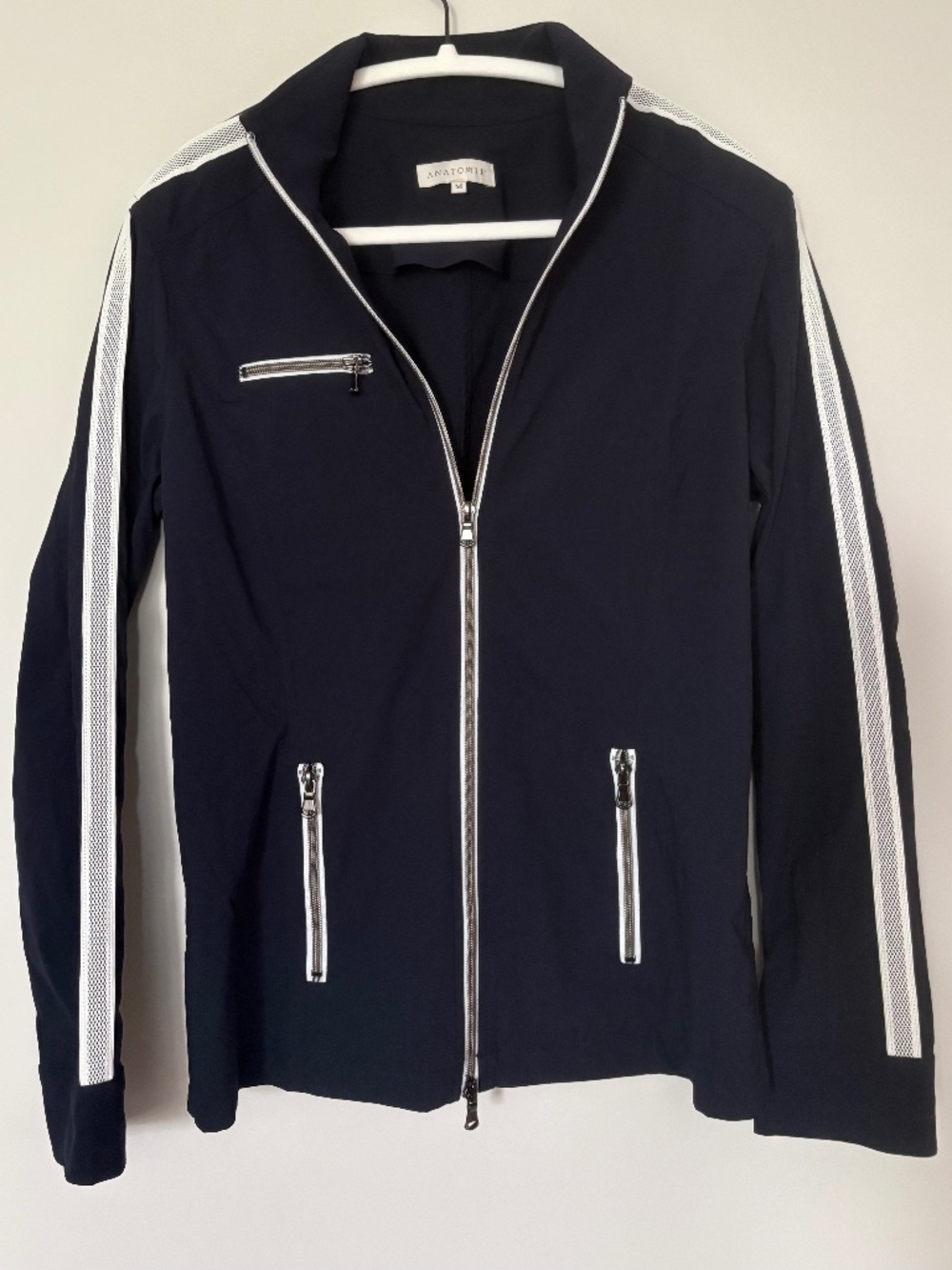 Anatomie Justine Jacket Navy White Contrast Stripe Travel Jacket Italy Medium